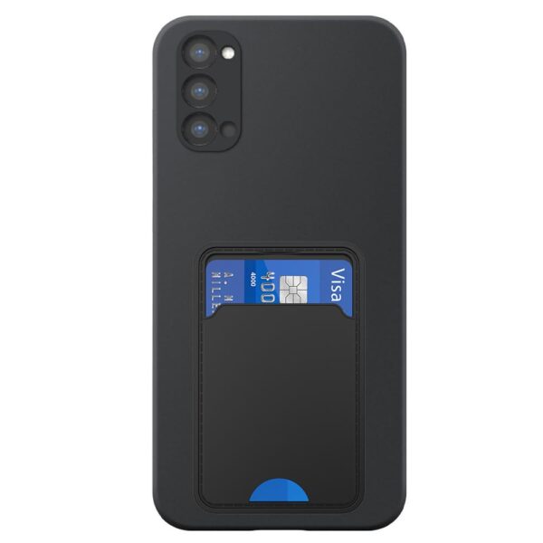 Oppo Reno4 5G telefoonhoesje siliconen zwart (2)_met TPU pasjeshouder (2)