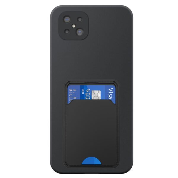 Oppo Reno4Z telefoonhoesje siliconen zwart (2)_met TPU pasjeshouder (2)
