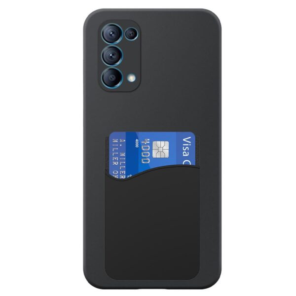 Oppo Reno5 telefoonhoesje siliconen zwart (2)_met siliconen pasjeshouder (2)
