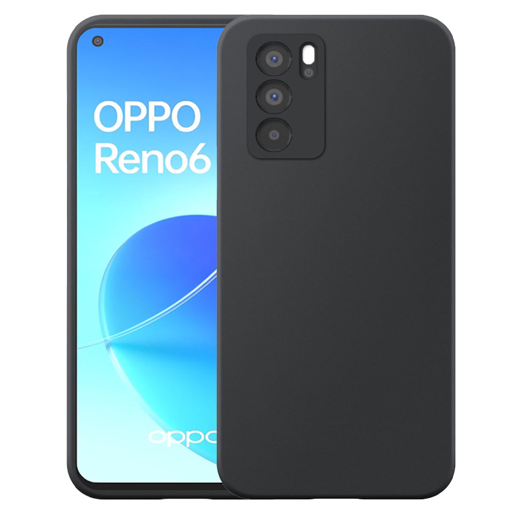 Oppo Reno6 5G telefoonhoesje siliconen zwart