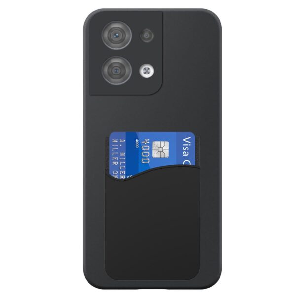 Oppo Reno8 5G telefoonhoesje siliconen zwart (2)_met siliconen pasjeshouder (2)