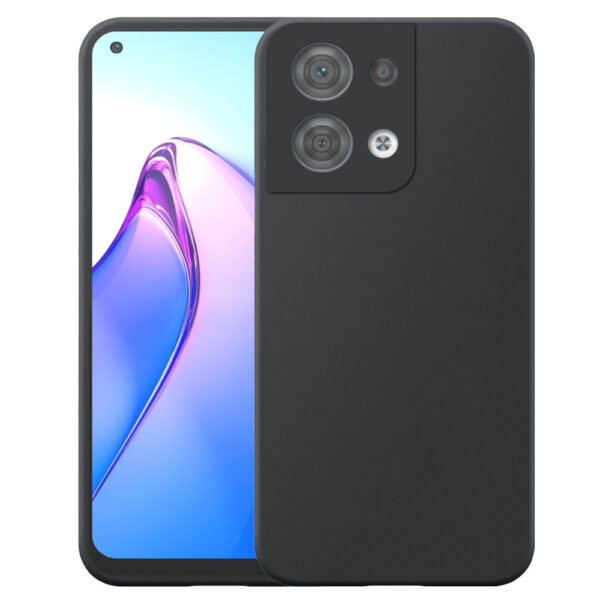 Oppo Reno8 5G telefoonhoesje siliconen zwart
