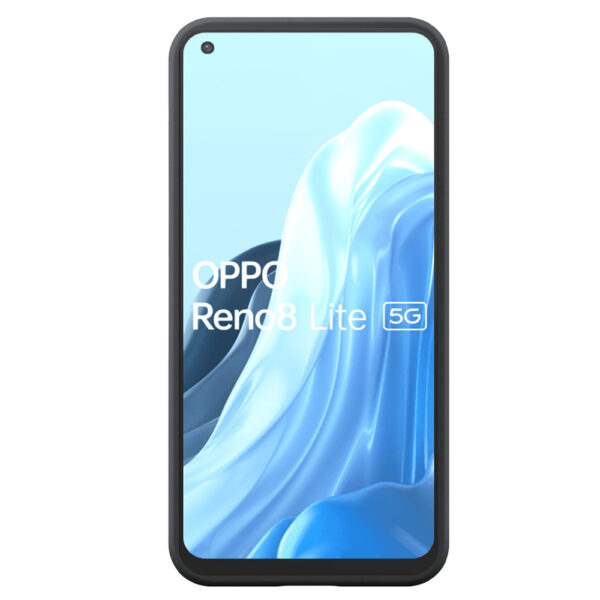 Oppo Reno8 Lite telefoonhoesje siliconen zwart (1)