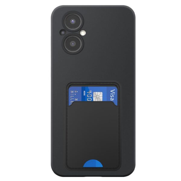 Oppo Reno8 Lite telefoonhoesje siliconen zwart (2)_met TPU pasjeshouder (2)