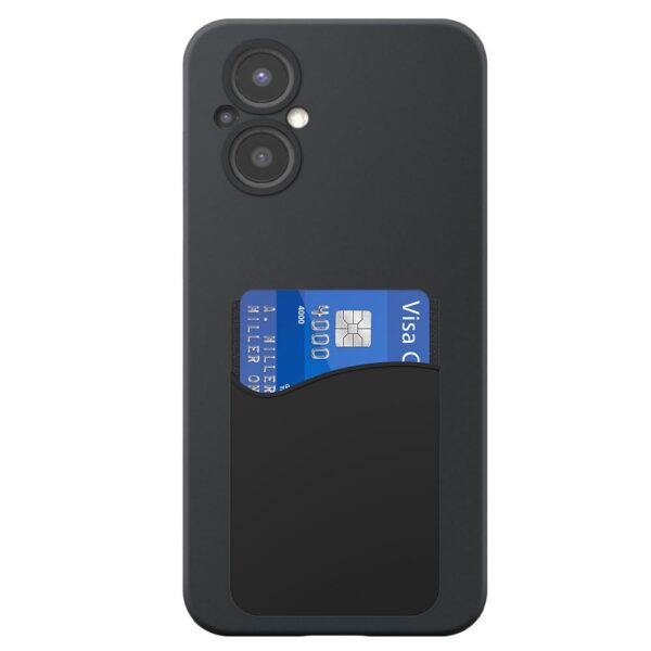 Oppo Reno8 Lite telefoonhoesje siliconen zwart (2)_met siliconen pasjeshouder (2)