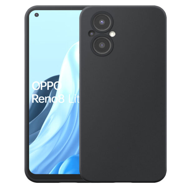 Oppo Reno8 Lite telefoonhoesje siliconen zwart