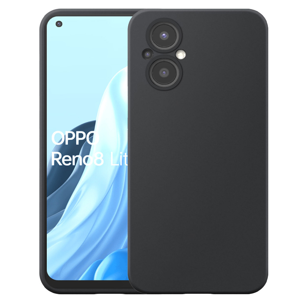 Oppo Reno8 Lite telefoonhoesje siliconen zwart