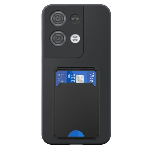 Oppo Reno8 Pro telefoonhoesje siliconen zwart (2)_met TPU pasjeshouder (2)