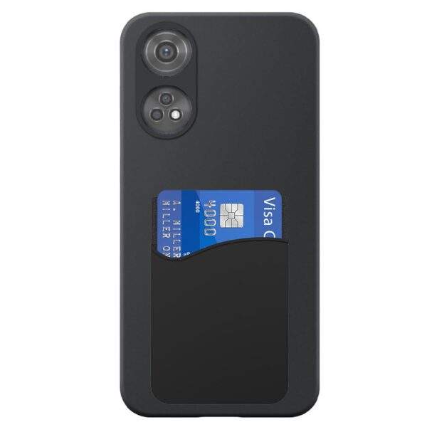 Oppo Reno8T 4G telefoonhoesje siliconen zwart (2)_met siliconen pasjeshouder (2)