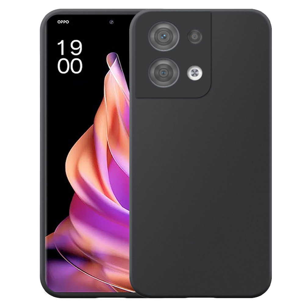 Oppo Reno9 telefoonhoesje siliconen zwart