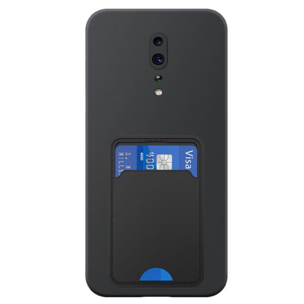Oppo RenoZ telefoonhoesje siliconen zwart (2)_met TPU pasjeshouder (2)
