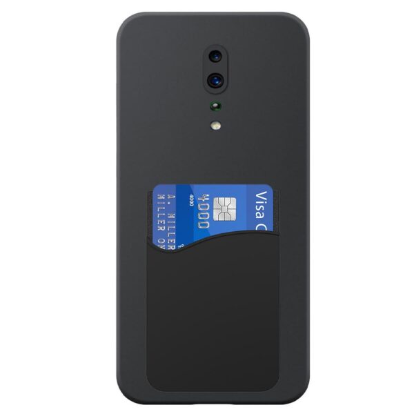 Oppo RenoZ telefoonhoesje siliconen zwart (2)_met siliconen pasjeshouder (2)