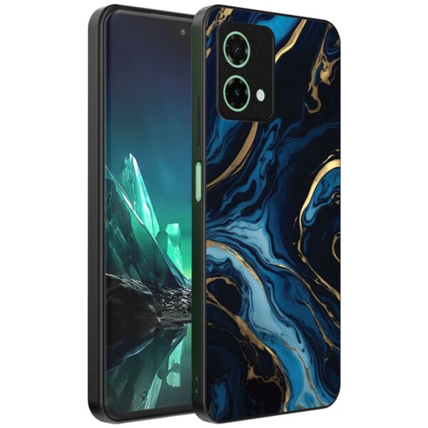 blauw goud marmer opdruk_Motorola Edge 40 Neo telefoonhoesje (1)