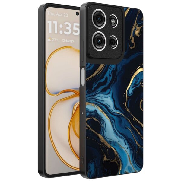 blauw goud marmer opdruk_Motorola Edge 50 telefoonhoesje (1)