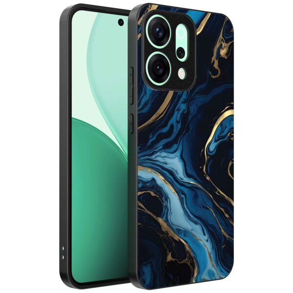 blauw goud marmer opdruk_Oppo Reno 14 telefoonhoesje (1)