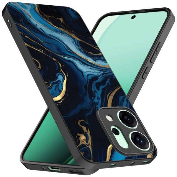 blauw goud marmer opdruk_Oppo Reno 14 telefoonhoesje (2)