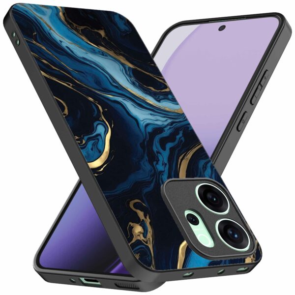 blauw goud marmer opdruk_Oppo Reno 14F telefoonhoesje (2)