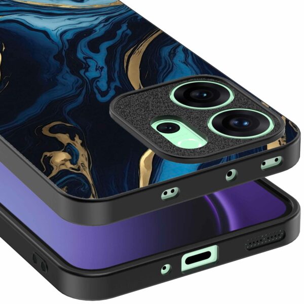 blauw goud marmer opdruk_Oppo Reno 14F telefoonhoesje (3)