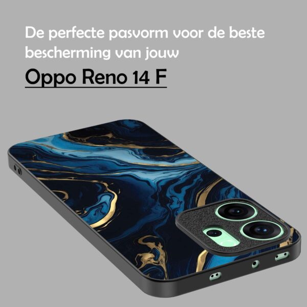 blauw goud marmer opdruk_Oppo Reno 14F telefoonhoesje (4)