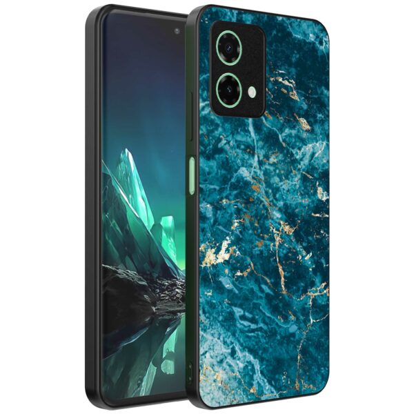 blauw marmer opdruk_Motorola Edge 40 Neo telefoonhoesje (1)