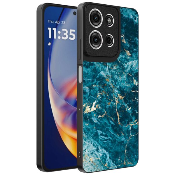 blauw marmer opdruk_Motorola Edge 50 Neo telefoonhoesje (1)
