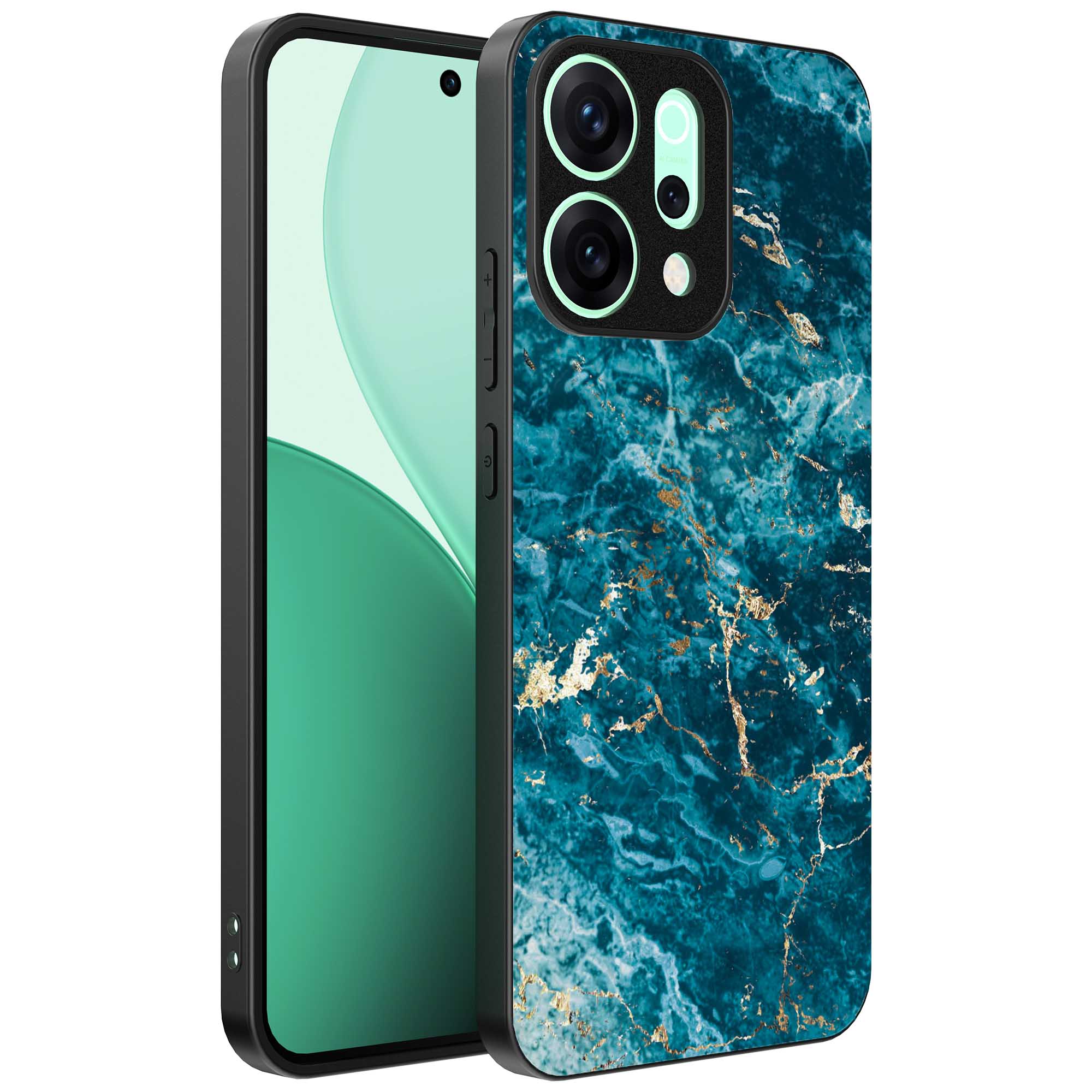 blauw marmer opdruk_Oppo Reno 14 telefoonhoesje (1)