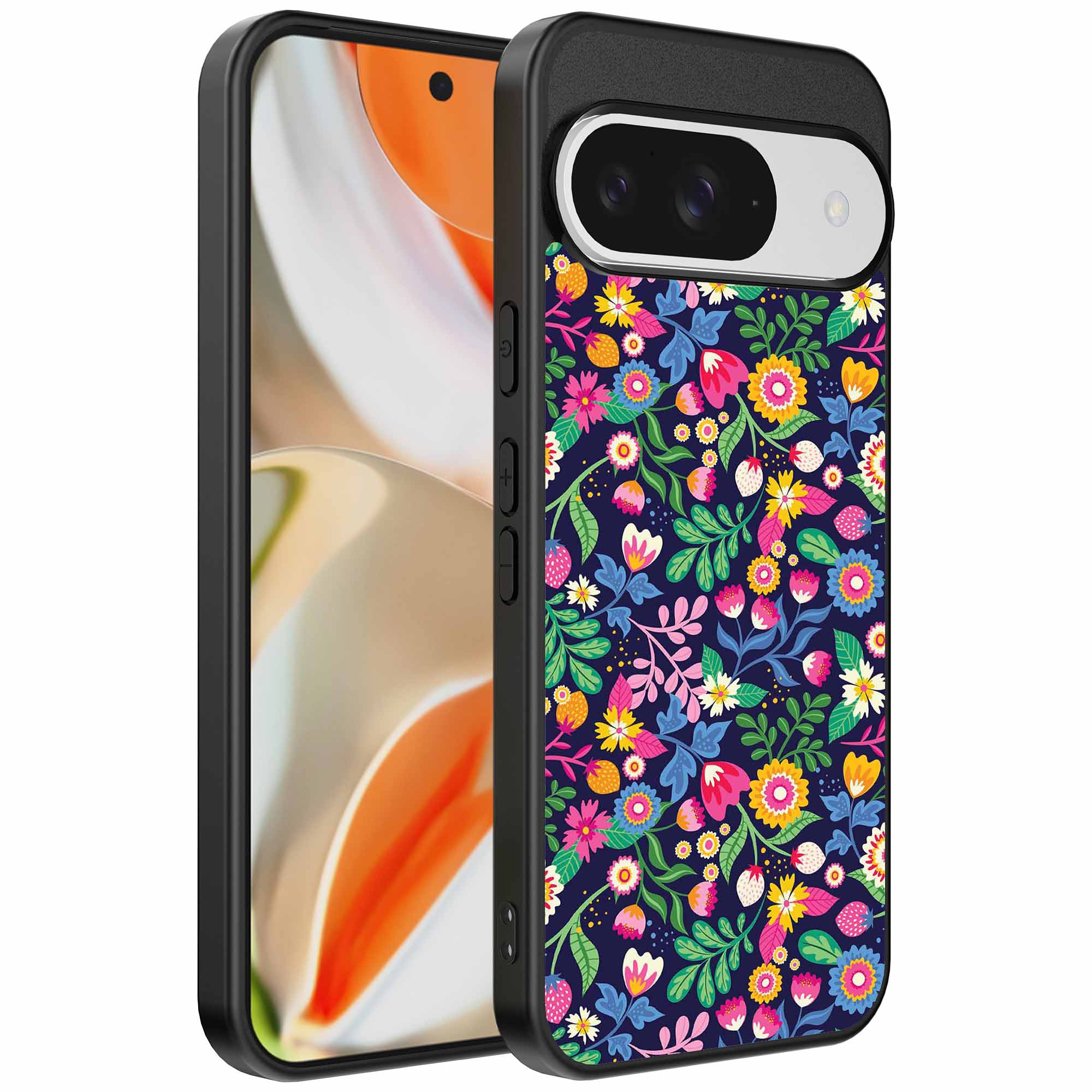 bloemen opdruk_Google Pixel 9 Pro XL telefoonhoesje (1)