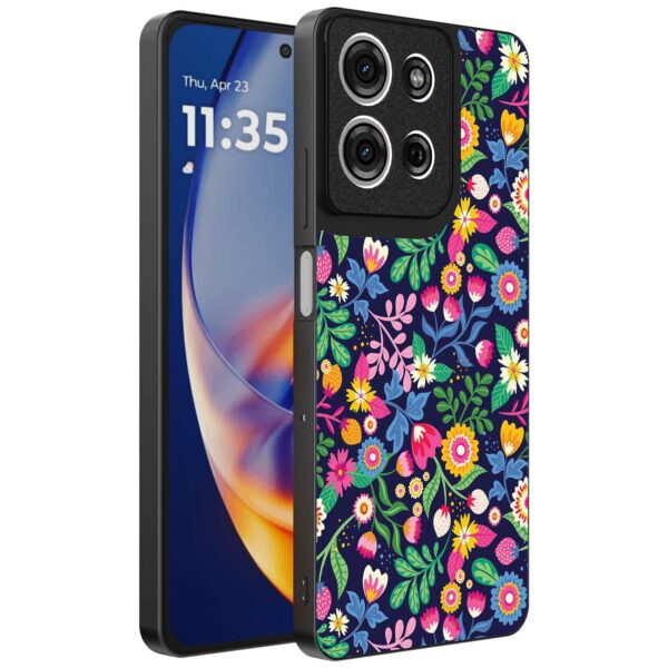 bloemen opdruk_Motorola Edge 50 Neo telefoonhoesje (1)