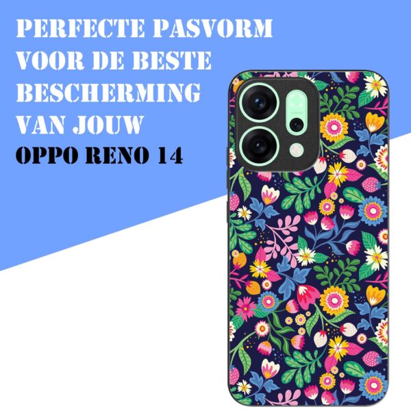 bloemen opdruk_Oppo Reno 14 telefoonhoesje (4)