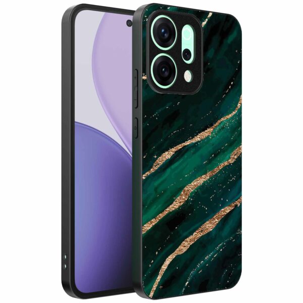 groen goud marmer opdruk_Oppo Reno 14 Pro telefoonhoesje (1)