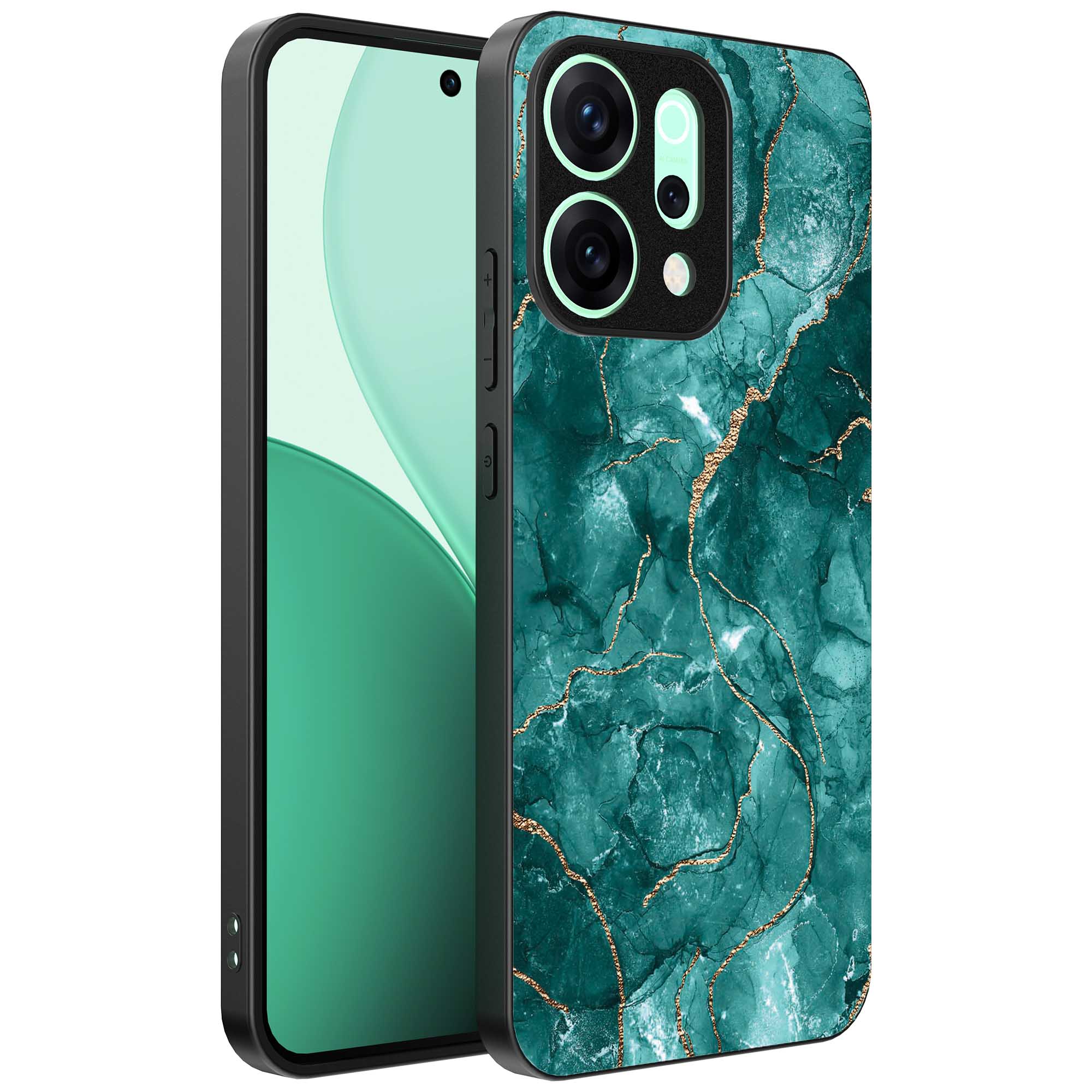 groen marmer opdruk_Oppo Reno 14 telefoonhoesje (1)