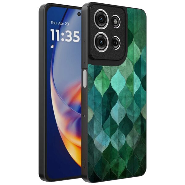 groene bladeren opdruk_Motorola Edge 50 Neo telefoonhoesje (1)