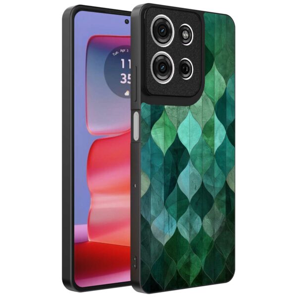 groene bladeren opdruk_Motorola Edge 50 Pro telefoonhoesje (1)
