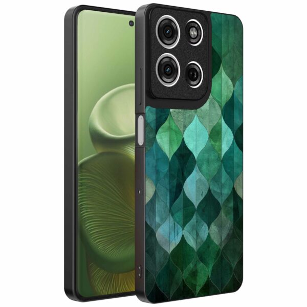 groene bladeren opdruk_Motorola Edge 60 telefoonhoesje (1)