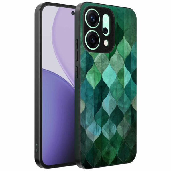 groene bladeren opdruk_Oppo Reno 14 Pro telefoonhoesje (1)