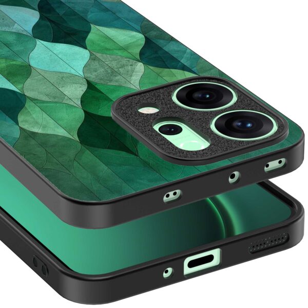 groene bladeren opdruk_Oppo Reno 14 telefoonhoesje (3)
