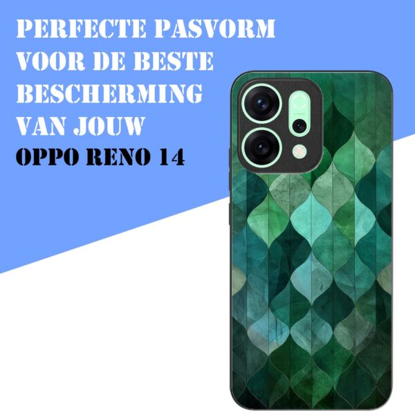 groene bladeren opdruk_Oppo Reno 14 telefoonhoesje (4)