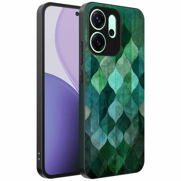 groene bladeren opdruk_Oppo Reno 14F telefoonhoesje (1)