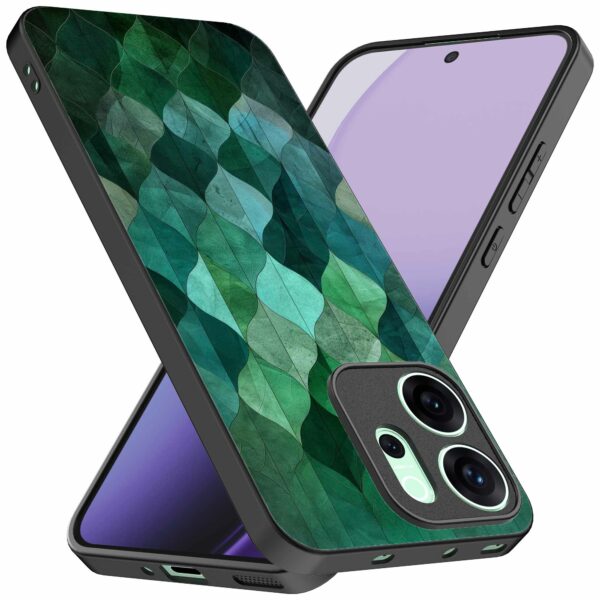 groene bladeren opdruk_Oppo Reno 14F telefoonhoesje (2)