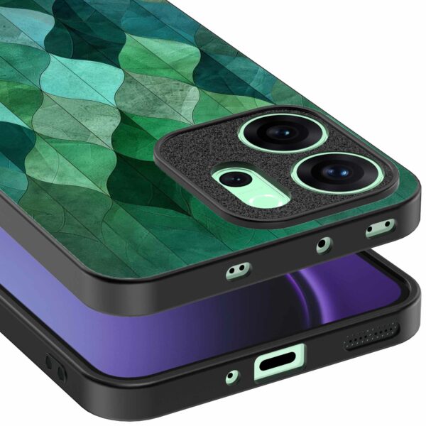 groene bladeren opdruk_Oppo Reno 14F telefoonhoesje (3)