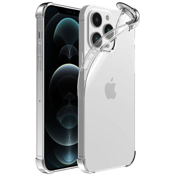 iPhone 12 Pro Max transparant telefoonhoesje met stootrand (1)