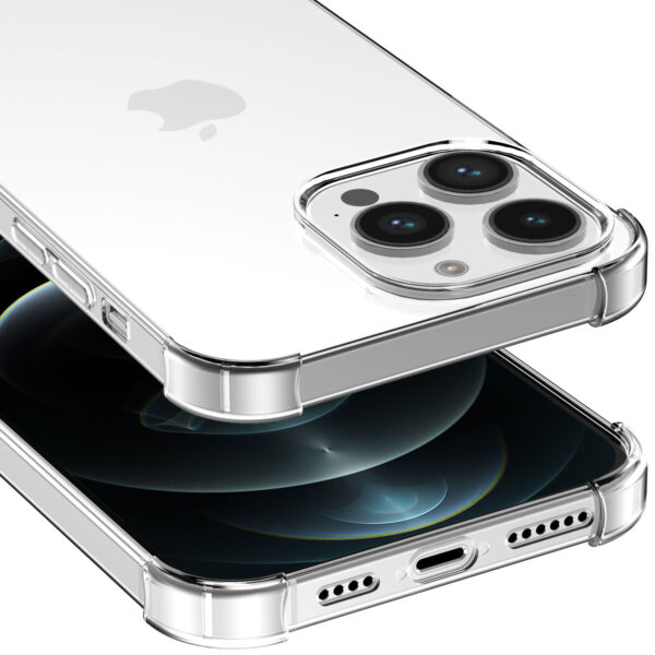 iPhone 12 Pro Max transparant telefoonhoesje met stootrand (4)