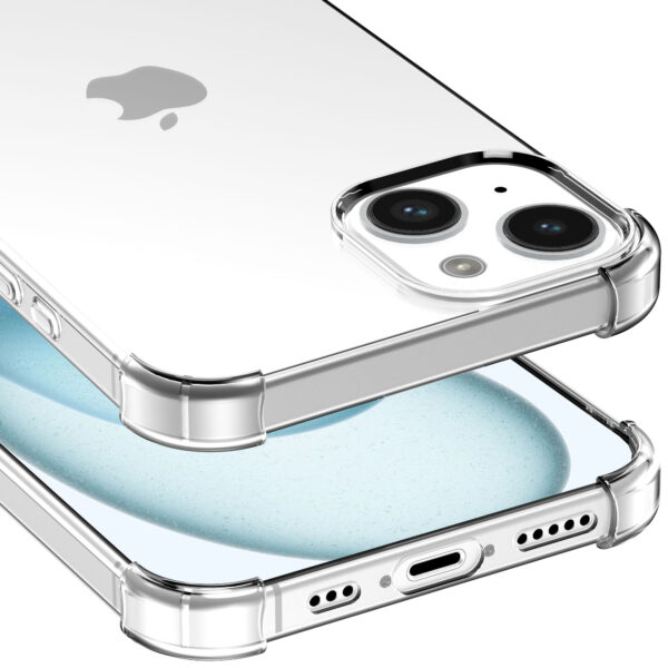 iPhone 15 transparant telefoonhoesje met stootrand (5)