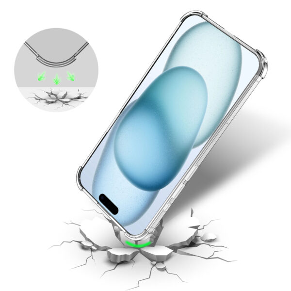 iPhone 15 transparant telefoonhoesje met stootrand (7)