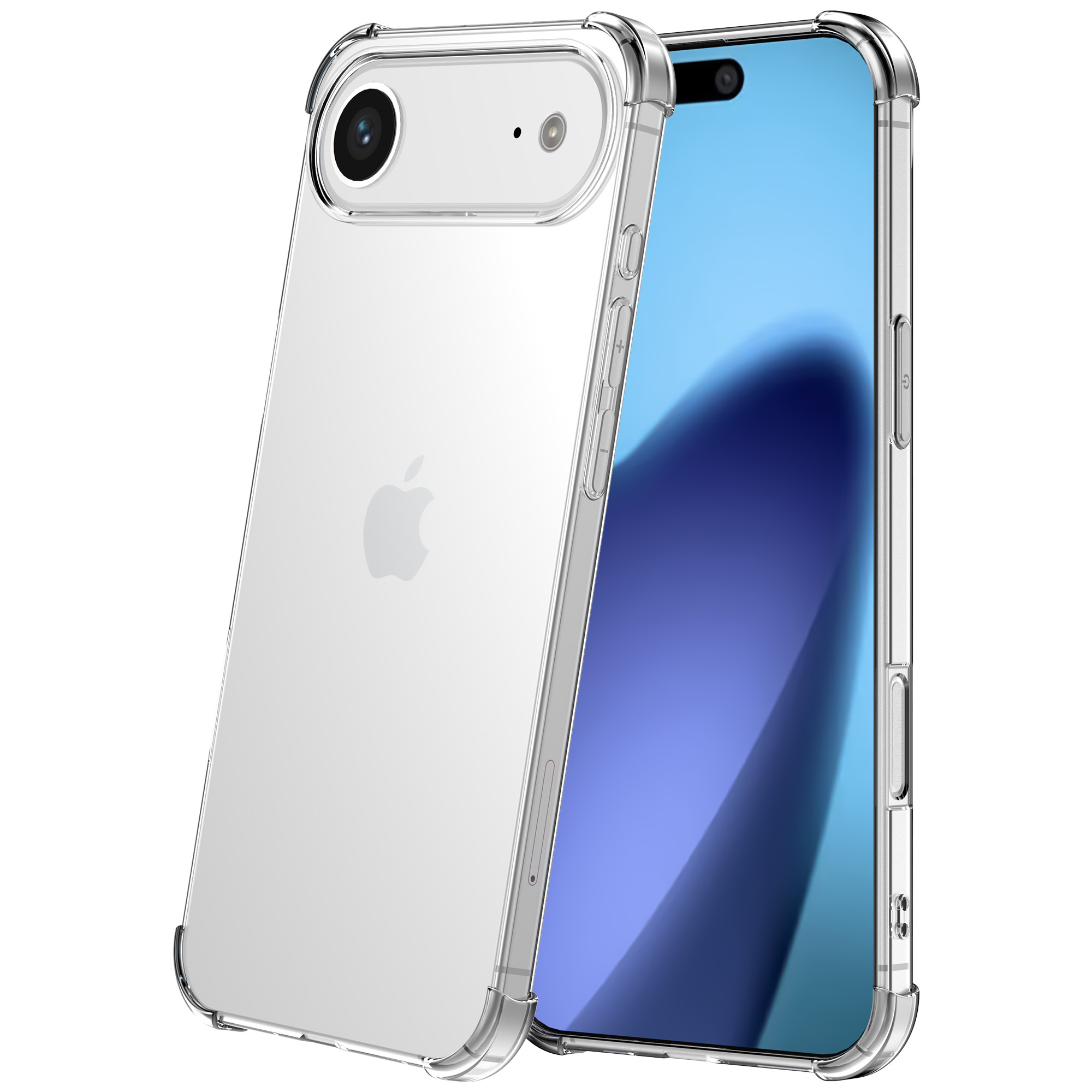 iPhone 17 Air telefoonhoesje transparant met stootrand (1)
