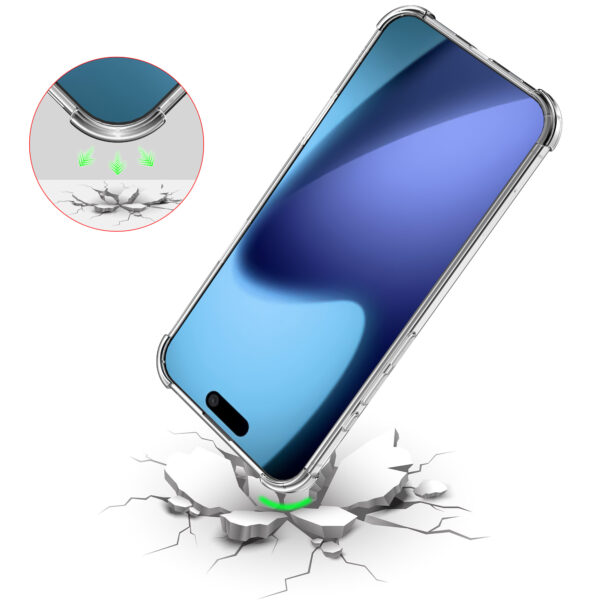iPhone 17 Air telefoonhoesje transparant met stootrand (7)