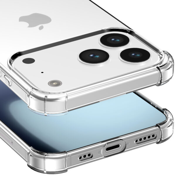 iPhone 17 Pro Max telefoonhoesje transparant met stootrand (5)