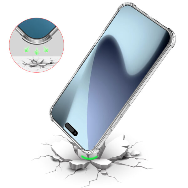 iPhone 17 Pro Max telefoonhoesje transparant met stootrand (7)