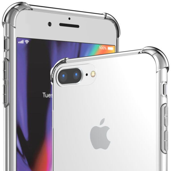 iPhone 7-8 Plus transparant telefoonhoesje met stootrand (3)