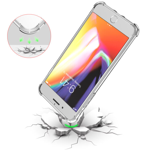 iPhone 7-8 Plus transparant telefoonhoesje met stootrand (7)